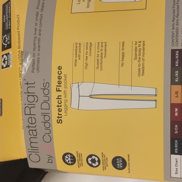 Ladies Climate Right Leggings By Cuddle Duds. - Picture 5 of 9